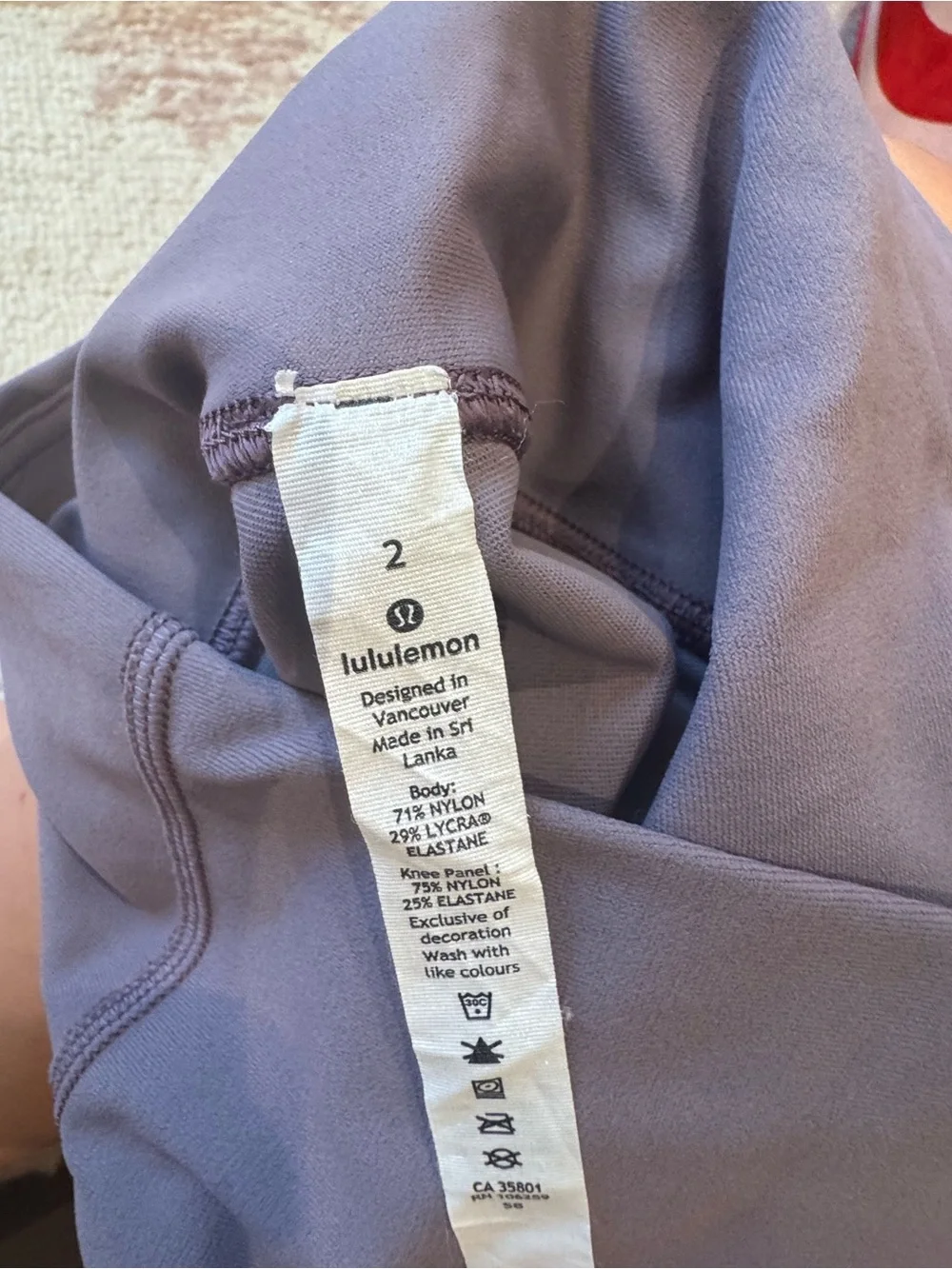 Lululemon High-Waist Laser-Cut Leggings in Mauve